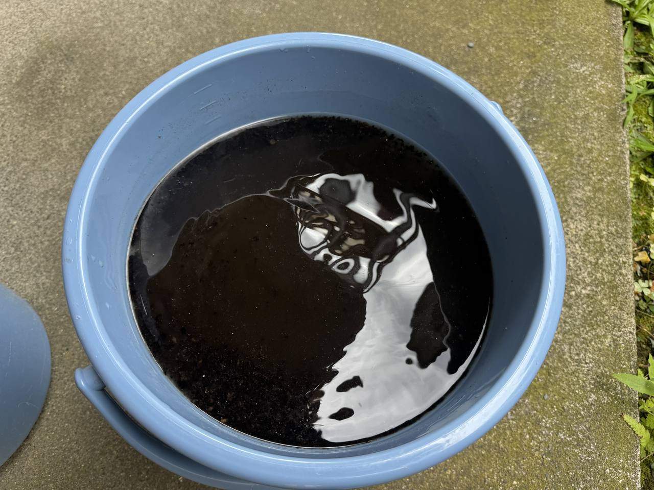 分解洗浄時に出た真っ黒な汚水